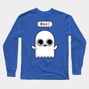 Cute Kawaii Ghost: Boo! Funny Halloween Long Sleeve T-Shirt